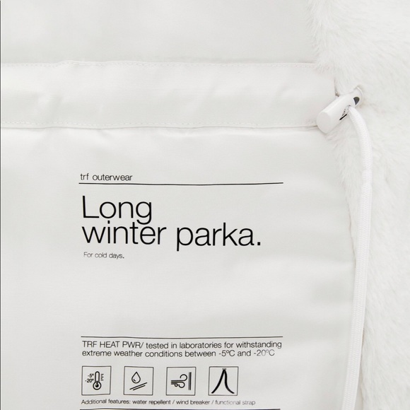 Zara Women’s Water Repellent Long Padded Coat - Picture 9 of 9